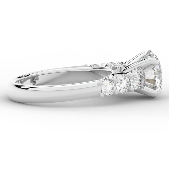 3.00CT.TW ROUND LAB DIAMOND  ENGAGEMENT RING - Nazarelle