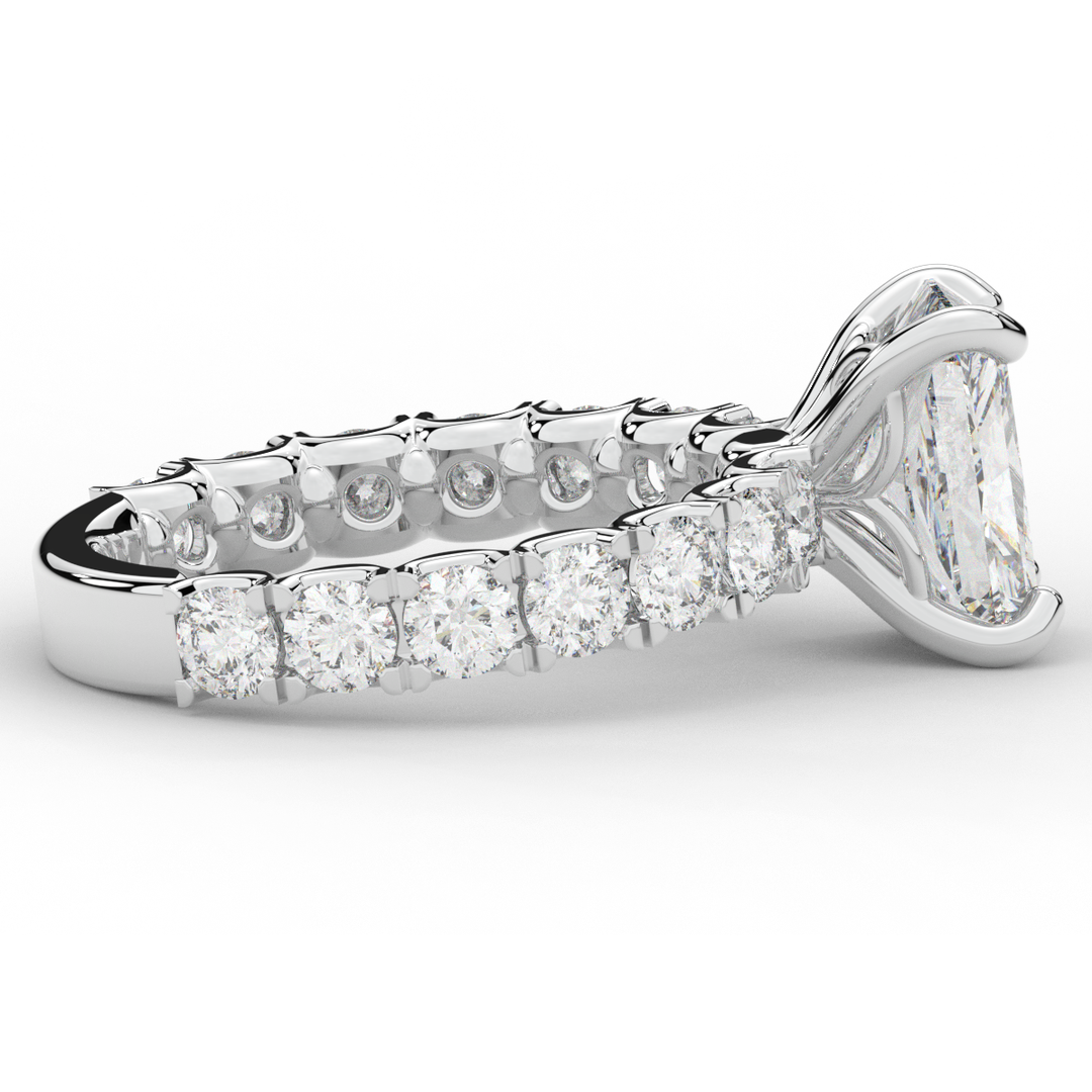 4.35CT.TW RADIANT LAB DIAMOND ENGAGEMENT RING - Nazarelle