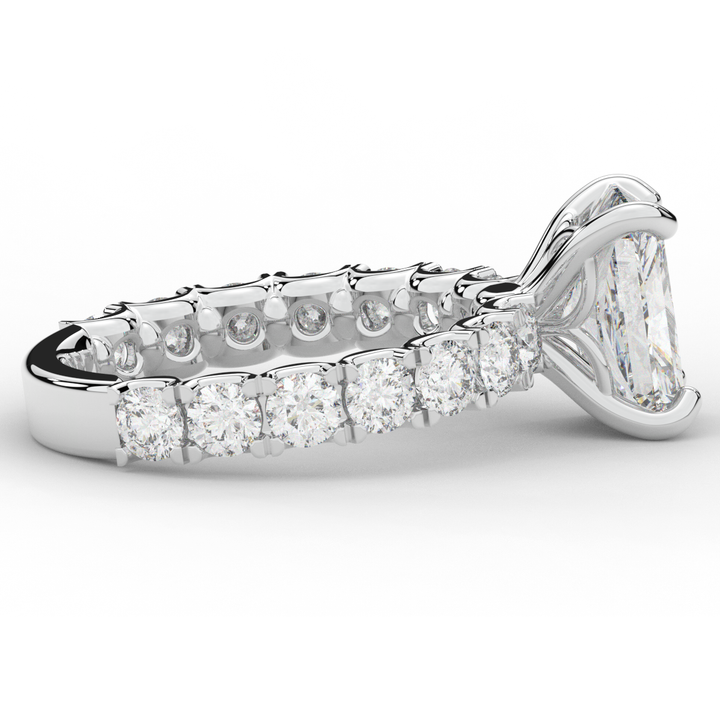 4.35CT.TW RADIANT LAB DIAMOND ENGAGEMENT RING - Nazarelle