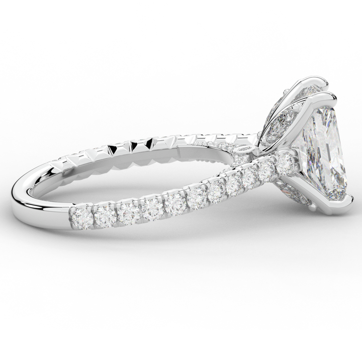2.70CT.TW RADIANT LAB DIAMOND SOLITAIRE ENGAGEMENT RING - Nazarelle