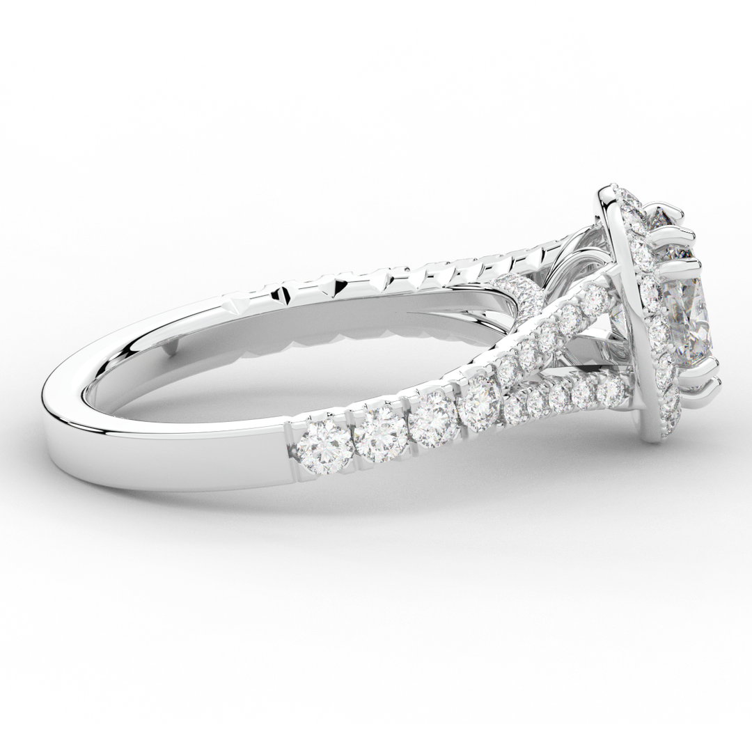 1.60CT.TW OVAL LAB DIAMOND ENGAGEMENT RING - Nazarelle