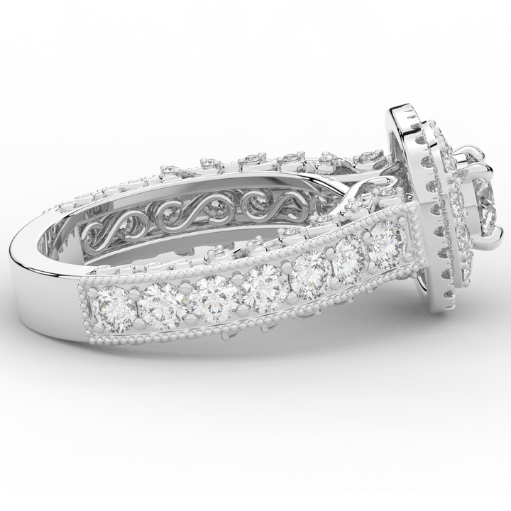 2.30CT.TW ROUND LAB DIAMOND ENGAGEMENT RING - Nazarelle