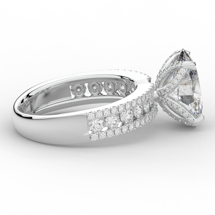 3.95CT.TW OVAL LAB DIAMOND SOLITAIRE ENGAGEMENT RING - Nazarelle