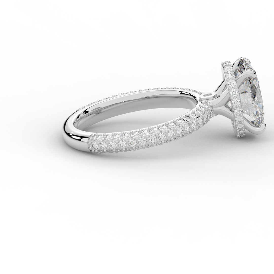 3.60CT.TW OVAL LAB DIAMOND SOLITAIRE ENGAGEMENT RING - Nazarelle