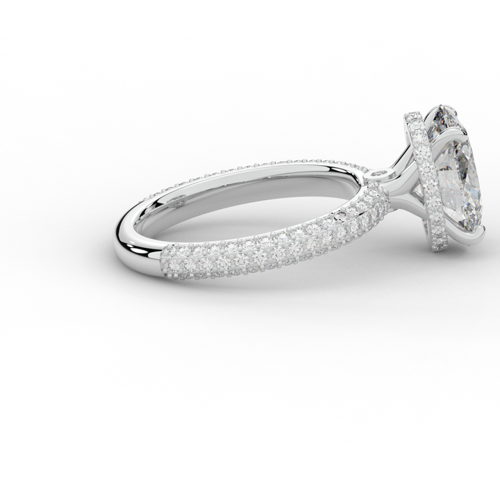 3.60CT.TW OVAL LAB DIAMOND SOLITAIRE ENGAGEMENT RING - Nazarelle