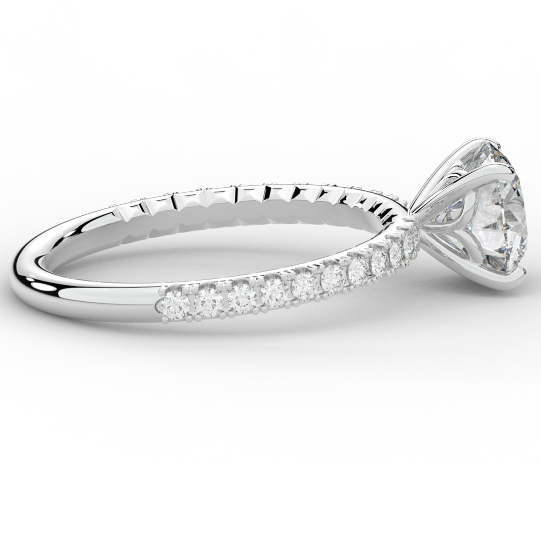 1.75CT.TW ROUND LAB DIAMOND SOLITAIRE ENGAGEMENT RING - Nazarelle