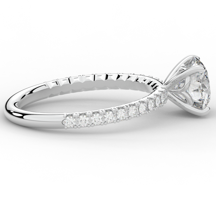 1.75CT.TW ROUND LAB DIAMOND SOLITAIRE ENGAGEMENT RING - Nazarelle