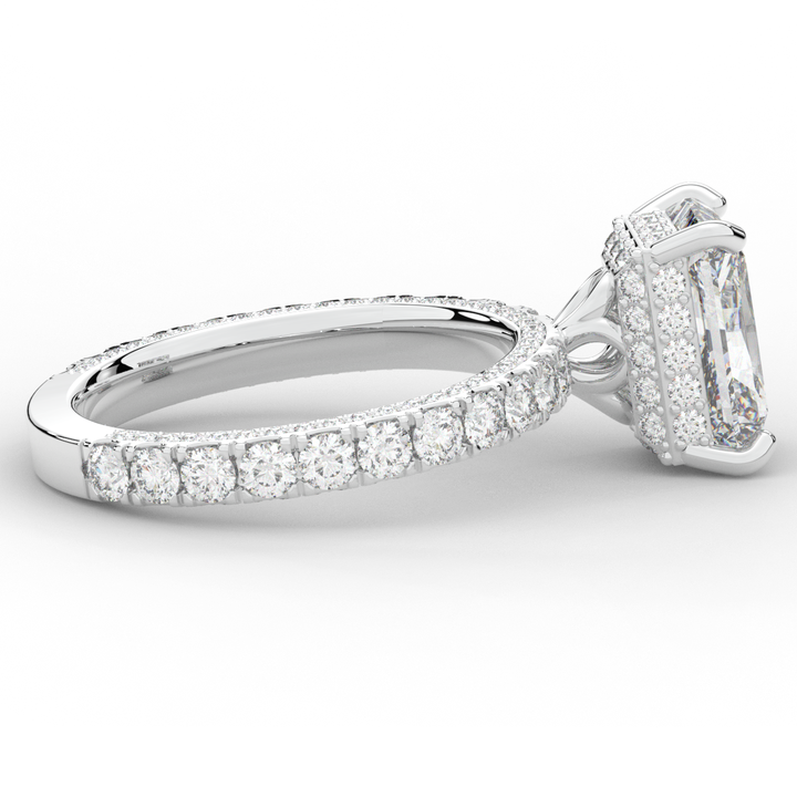 3.00CT.TW RADIANT LAB DIAMOND ENGAGEMENT RING - Nazarelle