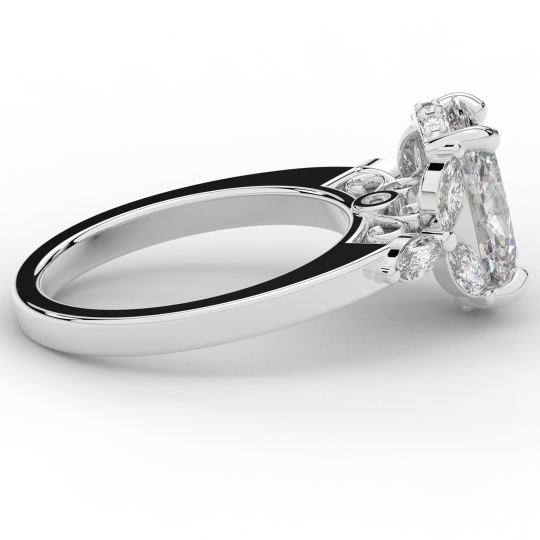 2.85CT.TW OVAL LAB DIAMOND ENGAGEMENT RING - Nazarelle
