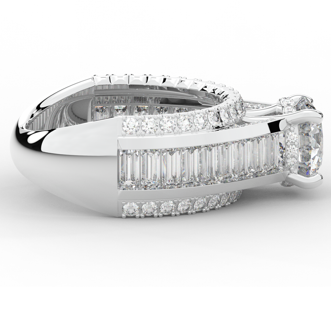 3.15CT.TW ROUND LAB DIAMOND ENGAGEMENT RING - Nazarelle