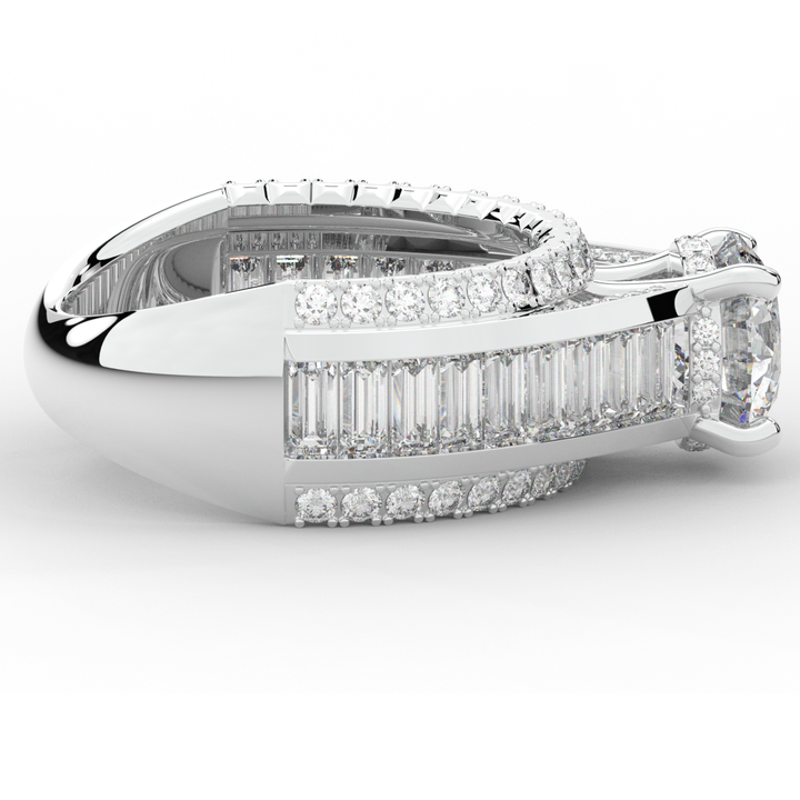 3.15CT.TW ROUND LAB DIAMOND ENGAGEMENT RING - Nazarelle