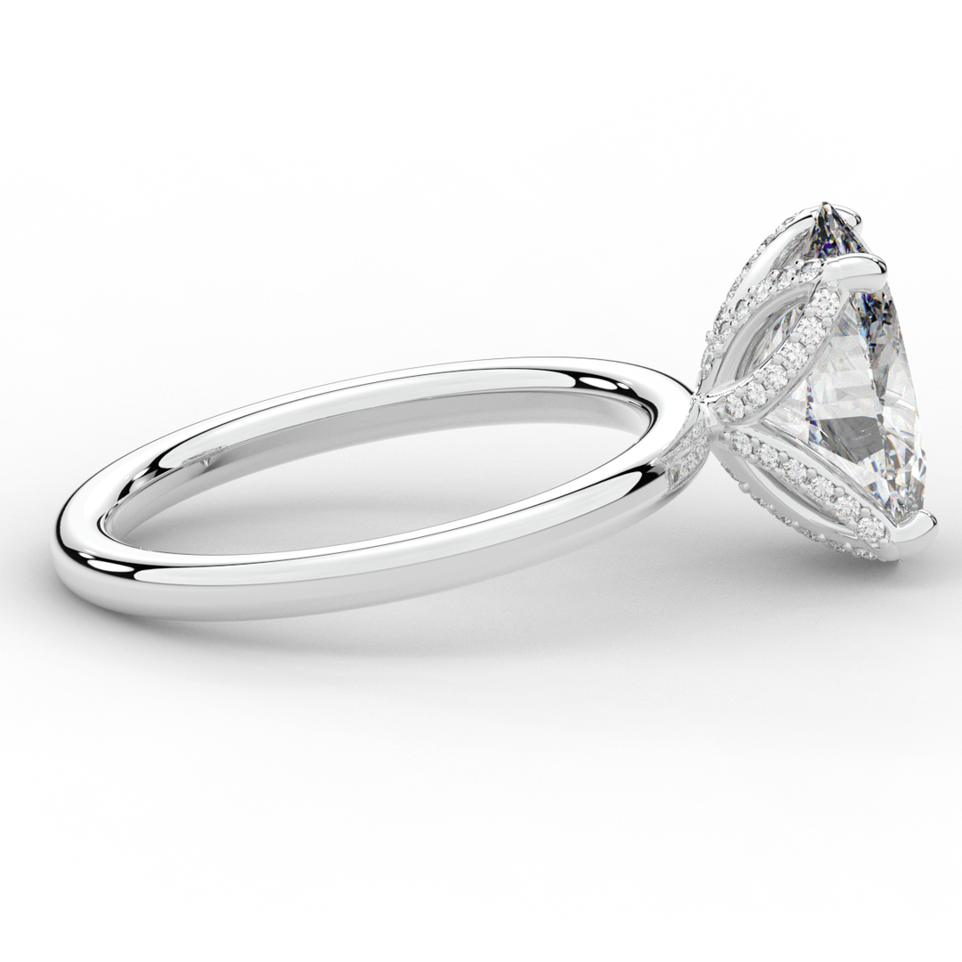3.10CT.TW OVAL LAB DIAMOND ENGAGEMENT RING - Nazarelle
