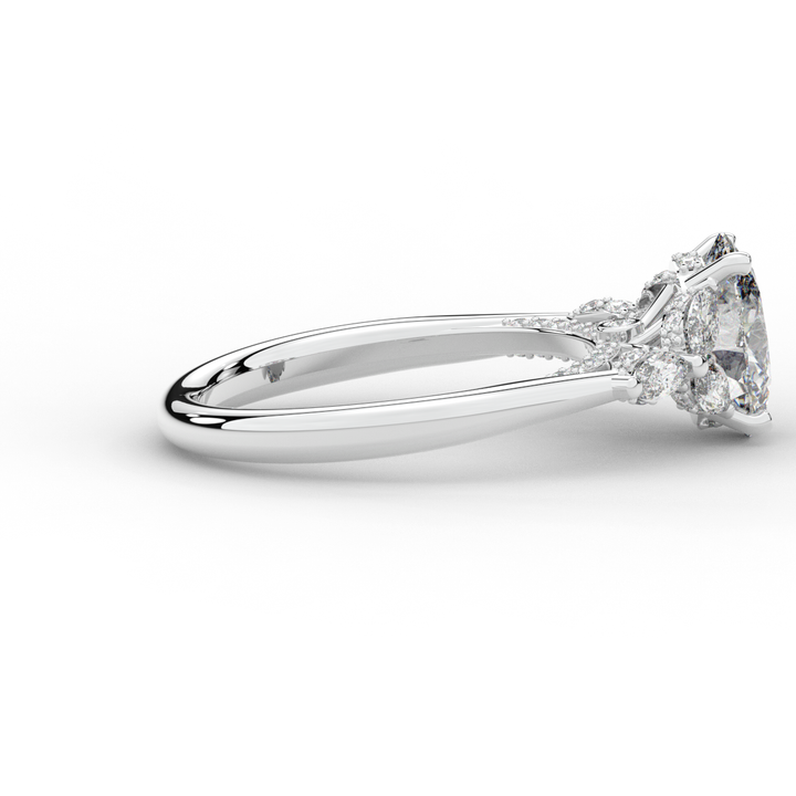 2.00CT.TW OVAL LAB DIAMOND ENGAGEMENT RING - Nazarelle