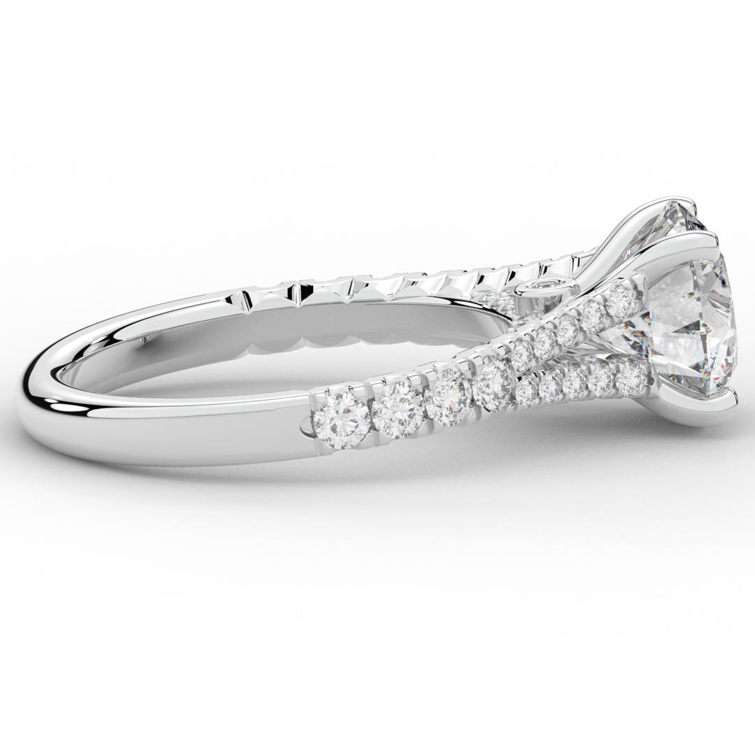 2.45CT.TW ROUND LAB DIAMOND ENGAGEMENT RING - Nazarelle