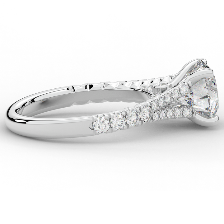 2.45CT.TW ROUND LAB DIAMOND ENGAGEMENT RING - Nazarelle