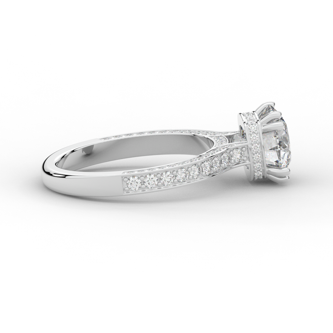 2.60CT.TW ROUND LAB DIAMOND SOLITAIRE ENGAGEMENT RING - Nazarelle