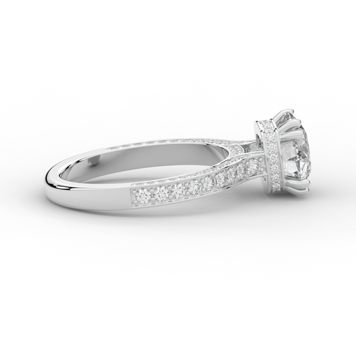 2.60CT.TW ROUND LAB DIAMOND SOLITAIRE ENGAGEMENT RING - Nazarelle