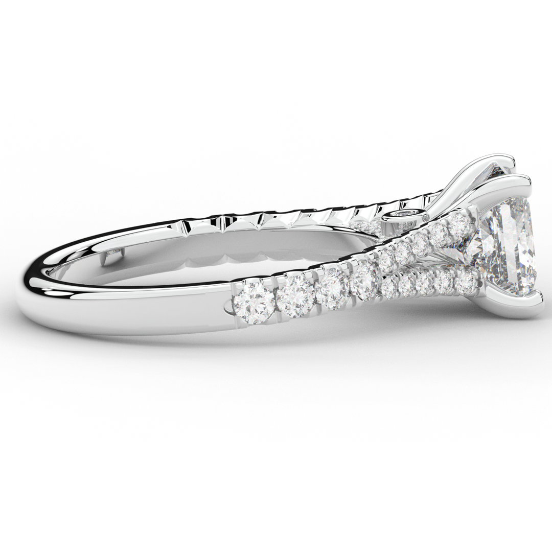 2.45CT.TW PRINCESS LAB DIAMOND ENGAGEMENT RING - Nazarelle