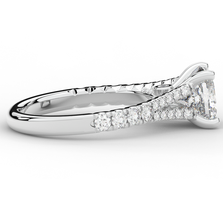2.45CT.TW PRINCESS LAB DIAMOND ENGAGEMENT RING - Nazarelle