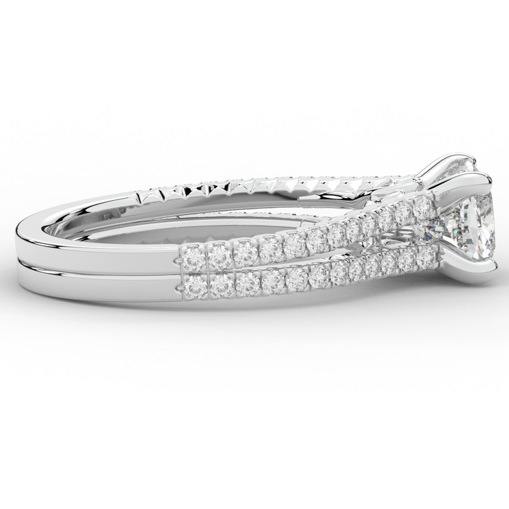 1.90CT.TW CUSHION LAB DIAMOND SOLITAIRE ENGAGEMENT RING - Nazarelle