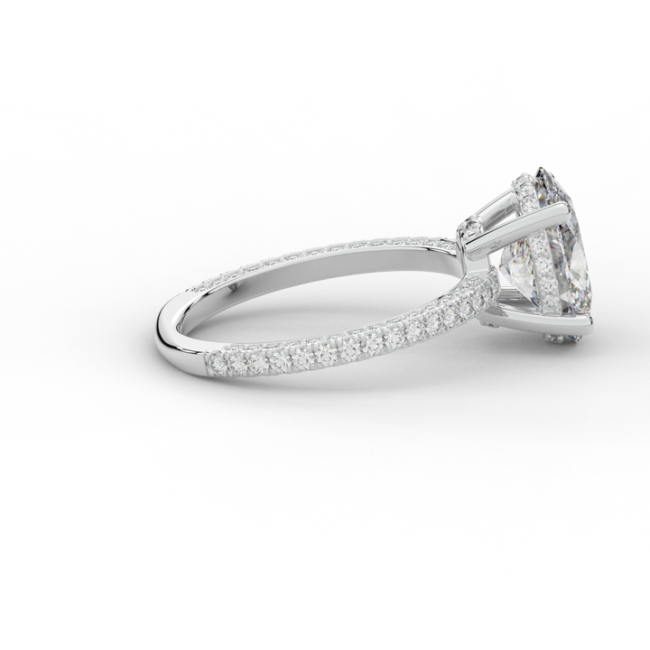 3.15CT.TW OVAL LAB DIAMOND SOLITAIRE ENGAGEMENT RING - Nazarelle