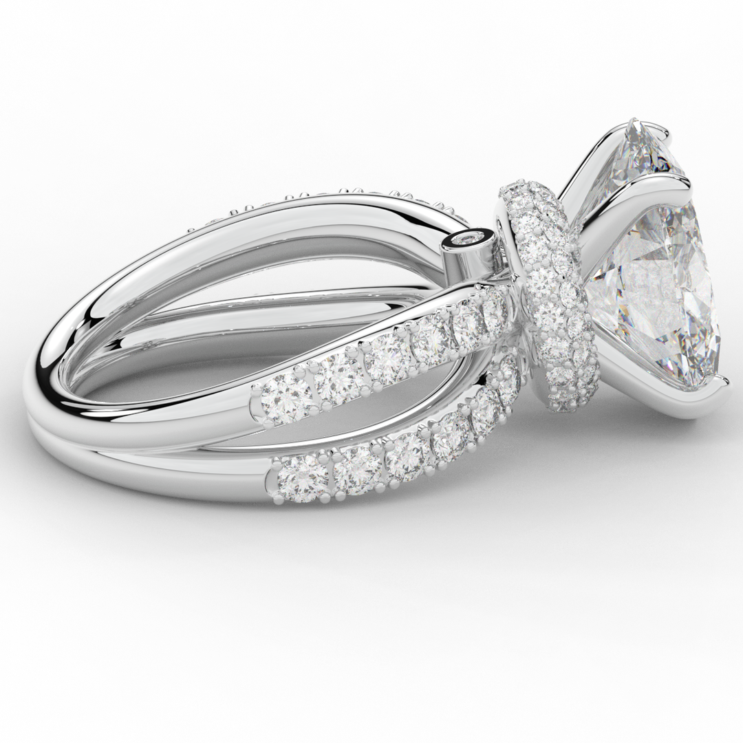 6.25CT.TW OVAL LAB DIAMOND ENGAGEMENT RING