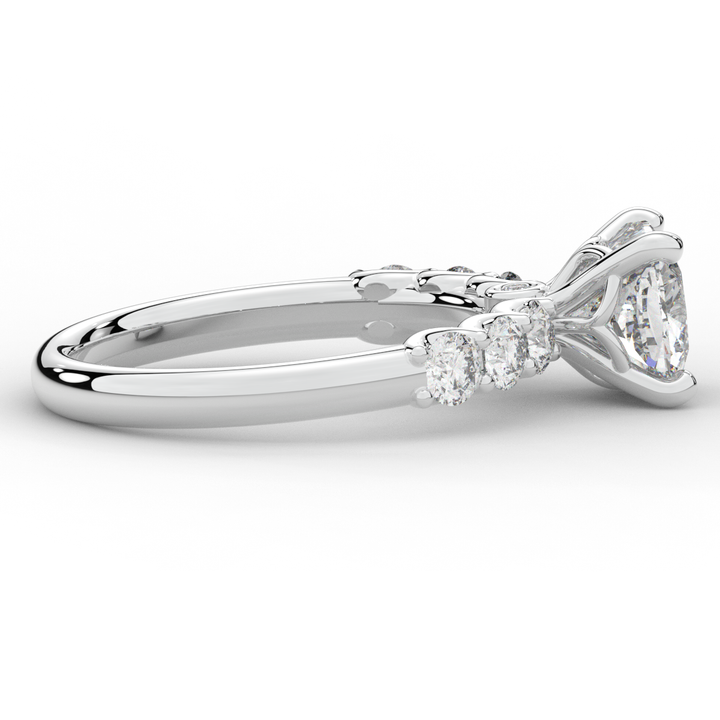 2.60CT.TW CUSHION LAB DIAMOND SOLITAIRE ENGAGEMENT RING - Nazarelle
