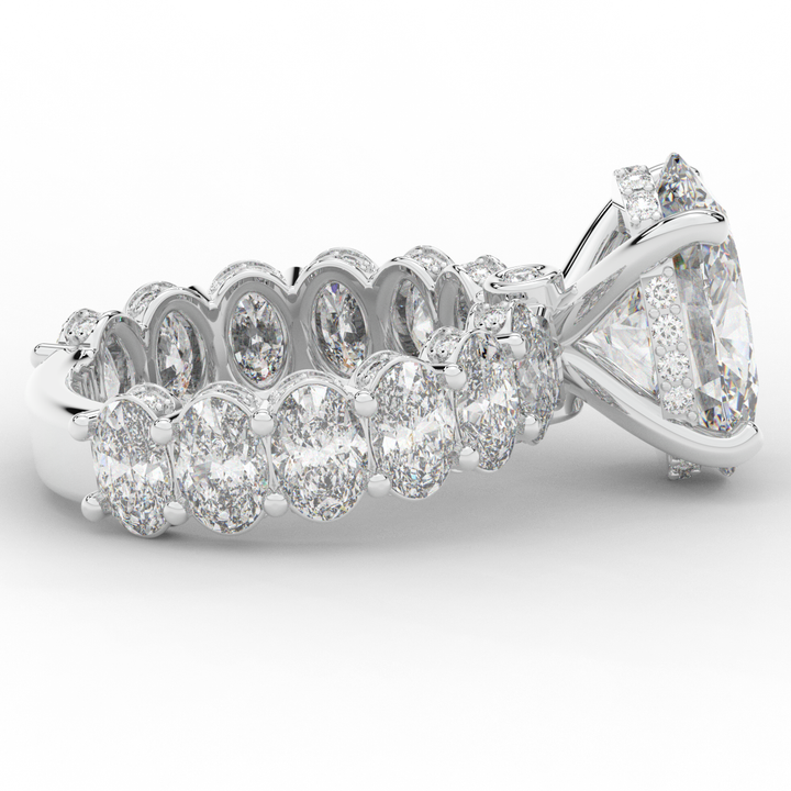 10.90CT.TW OVAL LAB DIAMOND SOLITAIRE ENGAGEMENT RING - Nazarelle