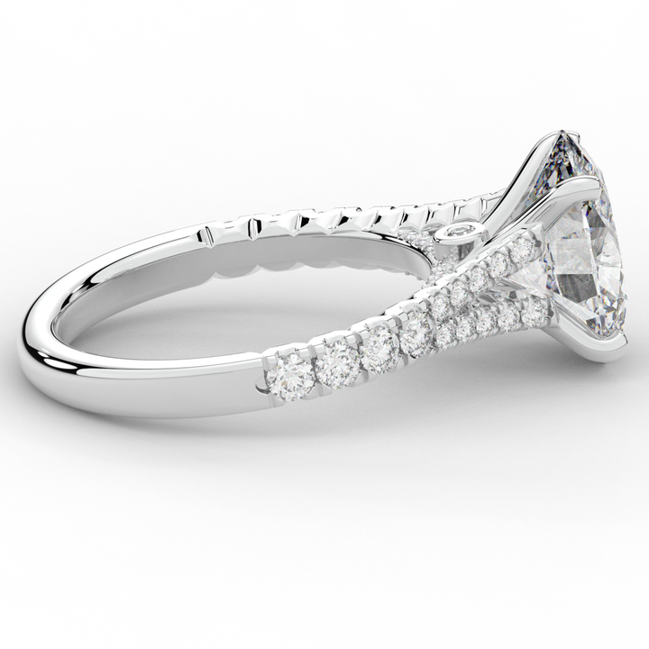 3.45CT.TW OVAL LAB DIAMOND ENGAGEMENT RING - Nazarelle