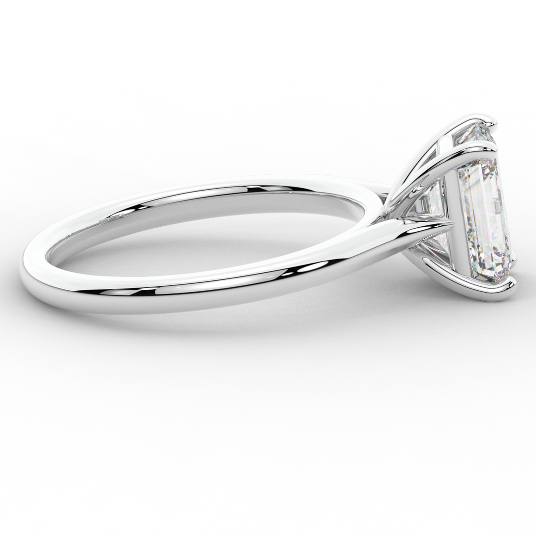 2.00CT EMERALD CUT LAB DIAMOND SOLITAIRE ENGAGEMENT RING - Nazarelle