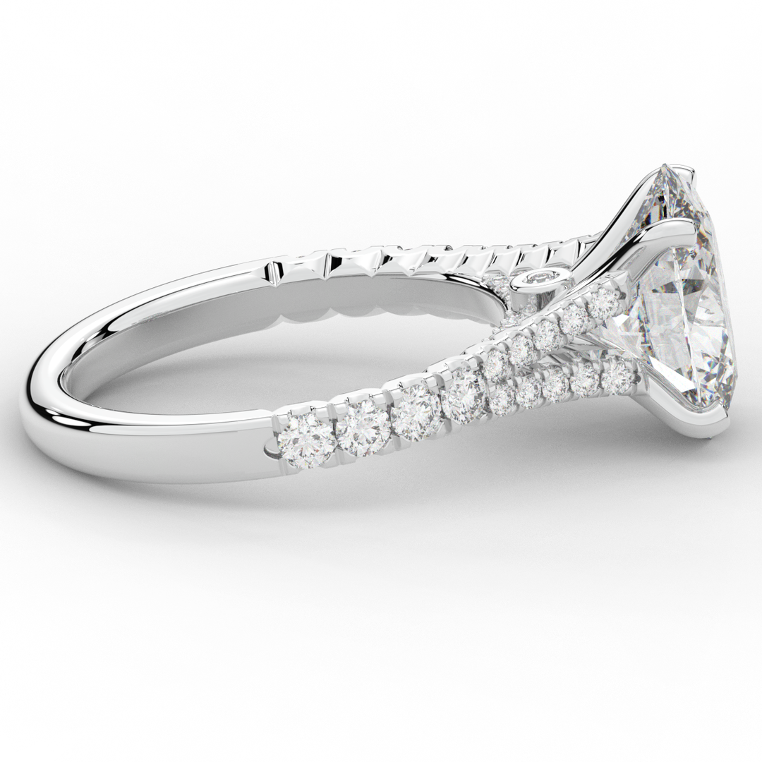 3.45CT.TW OVAL LAB DIAMOND ENGAGEMENT RING - Nazarelle