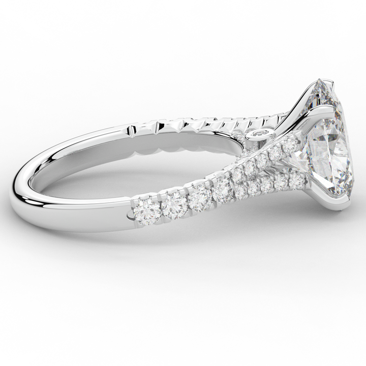 3.45CT.TW OVAL LAB DIAMOND ENGAGEMENT RING - Nazarelle