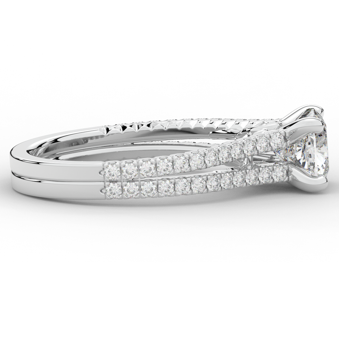 1.90CT.TW CUSHION LAB DIAMOND SOLITAIRE ENGAGEMENT RING - Nazarelle