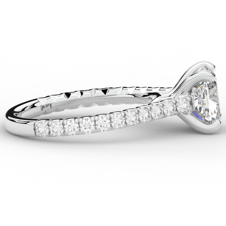 2.40CT.TW CUSHION LAB DIAMOND ENGAGEMENT RING - Nazarelle
