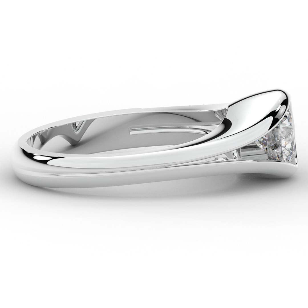 1.10CT.TW ROUND LAB DIAMOND SOLITAIRE ENGAGEMENT RING - Nazarelle