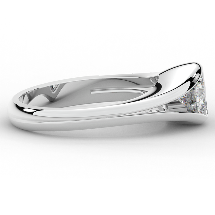 1.10CT.TW ROUND LAB DIAMOND SOLITAIRE ENGAGEMENT RING - Nazarelle