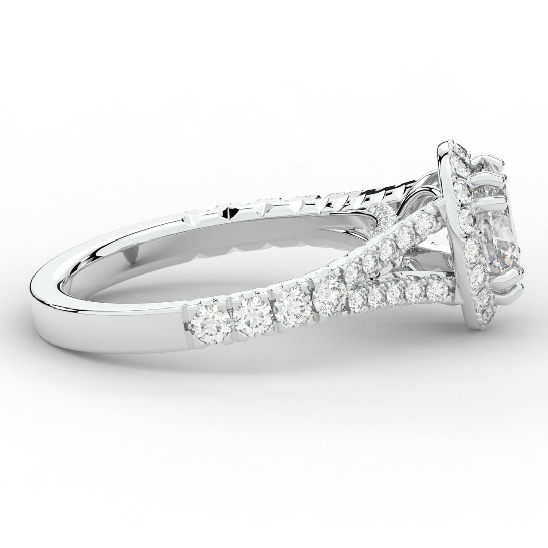1.60CT.TW OVAL LAB DIAMOND ENGAGEMENT RING - Nazarelle