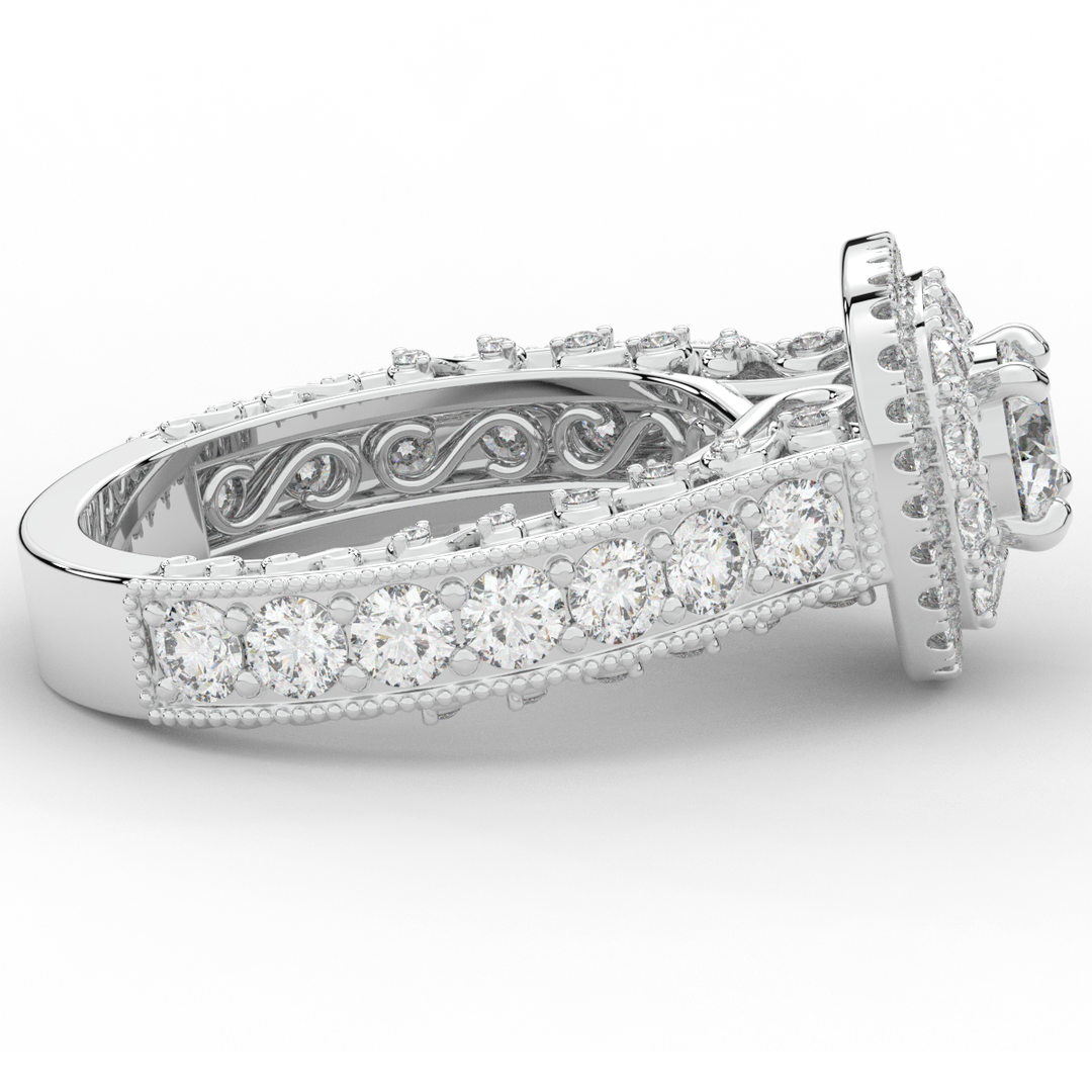 2.30CT.TW ROUND LAB DIAMOND ENGAGEMENT RING - Nazarelle
