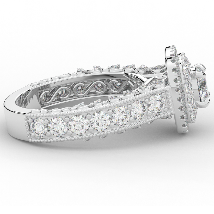 2.30CT.TW ROUND LAB DIAMOND ENGAGEMENT RING - Nazarelle