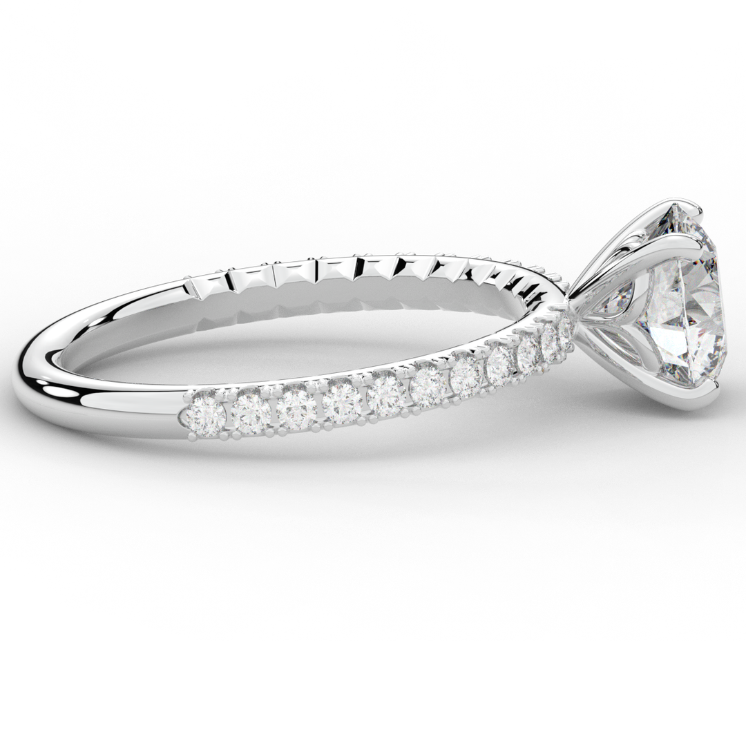 1.75CT.TW ROUND LAB DIAMOND SOLITAIRE ENGAGEMENT RING - Nazarelle