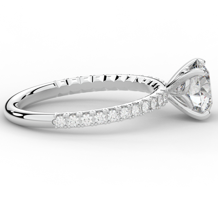 1.75CT.TW ROUND LAB DIAMOND SOLITAIRE ENGAGEMENT RING - Nazarelle