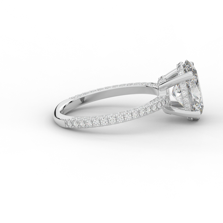 3.15CT.TW OVAL LAB DIAMOND SOLITAIRE ENGAGEMENT RING - Nazarelle