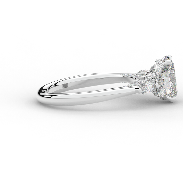2.00CT.TW OVAL LAB DIAMOND ENGAGEMENT RING - Nazarelle