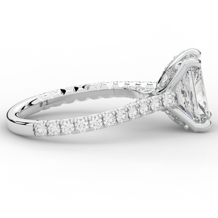 2.70CT.TW RADIANT LAB DIAMOND SOLITAIRE ENGAGEMENT RING - Nazarelle
