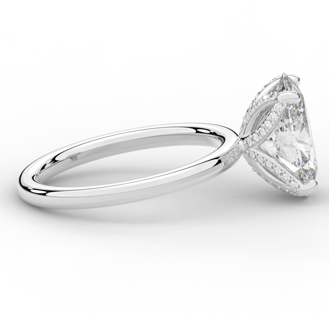 3.10CT.TW OVAL LAB DIAMOND ENGAGEMENT RING - Nazarelle