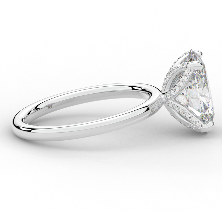 3.10CT.TW OVAL LAB DIAMOND ENGAGEMENT RING - Nazarelle