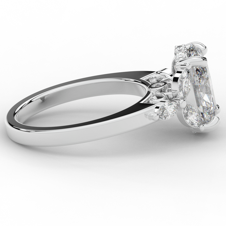 2.85CT.TW OVAL LAB DIAMOND ENGAGEMENT RING - Nazarelle
