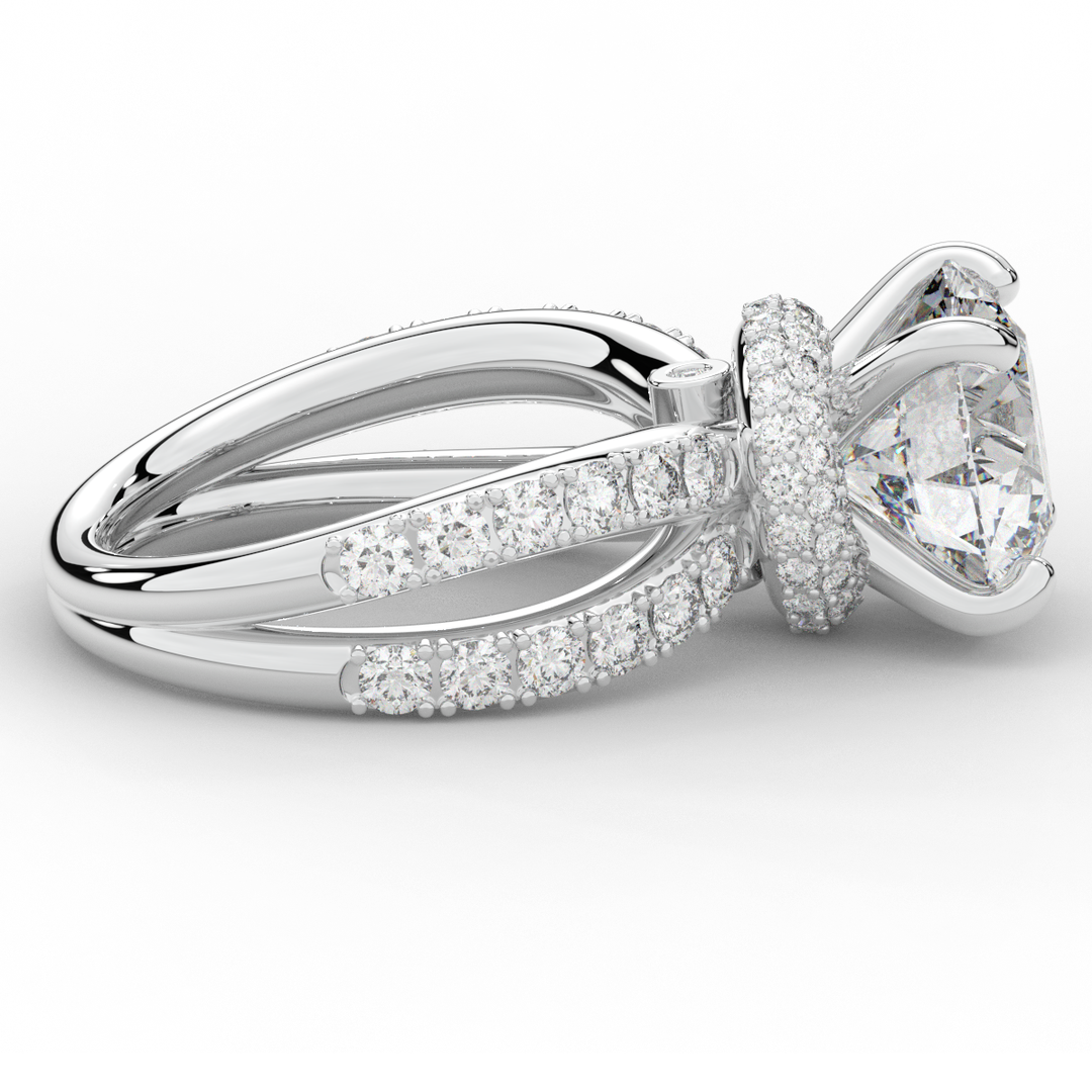 6.25CT.TW ROUND LAB DIAMOND ENGAGEMENT RING - Nazarelle