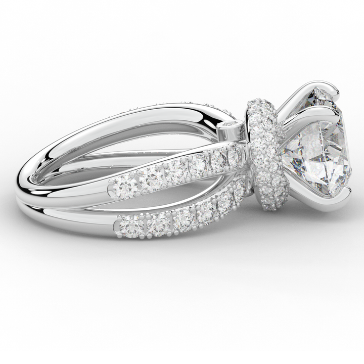 6.25CT.TW ROUND LAB DIAMOND ENGAGEMENT RING - Nazarelle