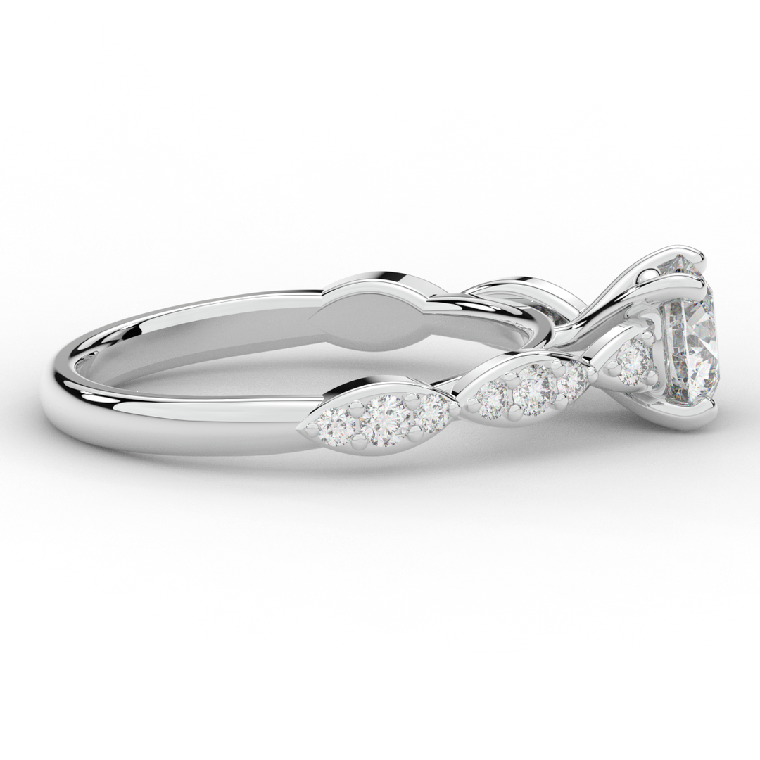 1.20CT.TW ROUND LAB DIAMOND SOLITAIRE ENGAGEMENT RING - Nazarelle